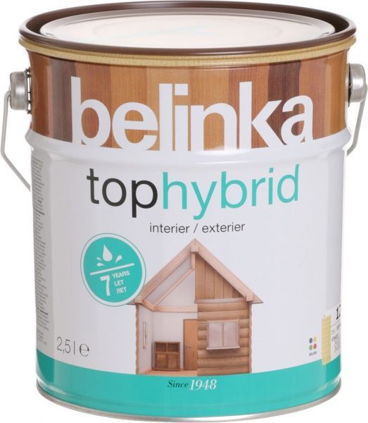 Лазур Belinka Tophybrid №12 безбарвна шовковистий глянець 2,5 л