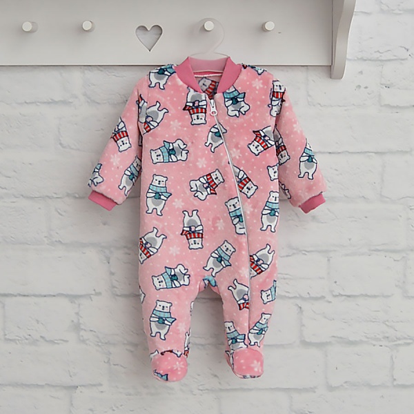 Человечек для девочки Blanka Медвежонок р.74 розовый 110087 