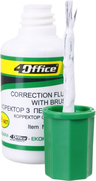 Корректор 4Office 16 мл с кисточкой Fluid 4-364