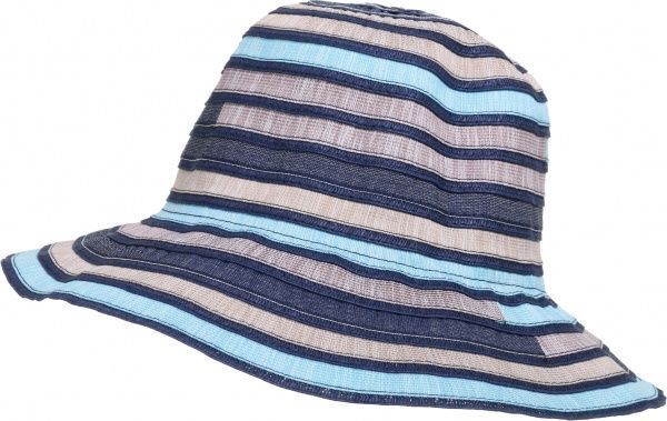 Капелюх Смужка синьо-бежевий one size