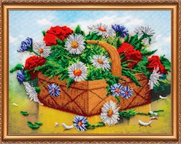 Набор для вышивания бисером на натуральном художественном холсте Козуб лета АВ-285 Абрис Арт 