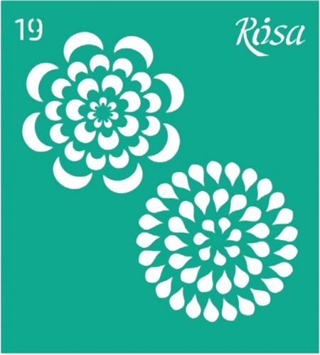 Трафарет багаторазовий самоклейкий №19 90х100 мм Rosa Talent