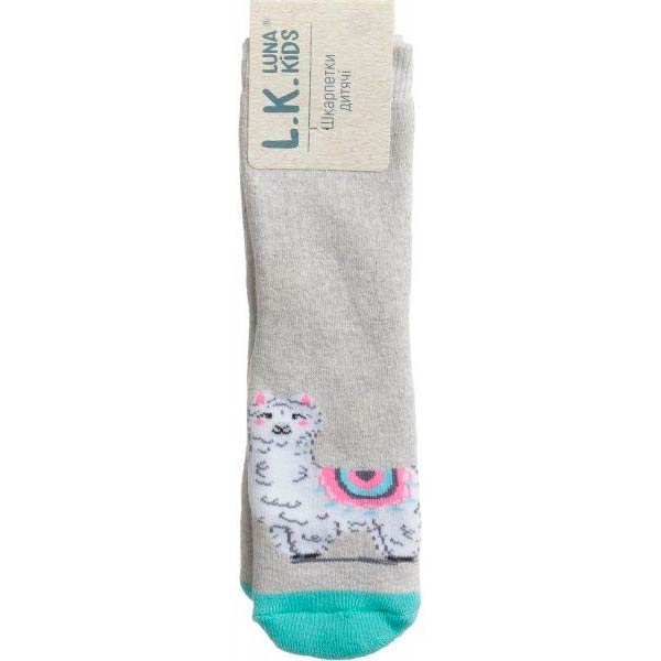 Носки детские Luna Kids № 2. Лама 331002 р.18–20 светло-серый