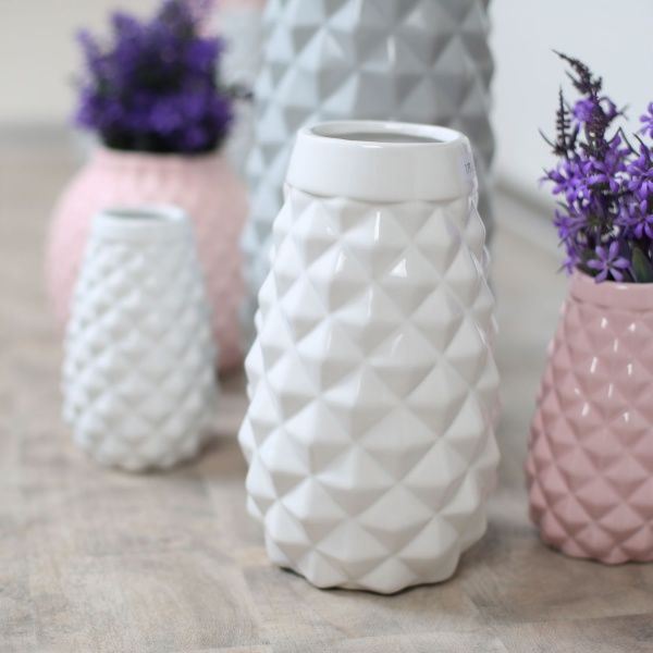 Ваза керамічна біла JOL16038-2 12,5х24,5 см Herisson