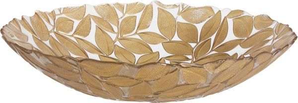 Блюдо Листок золотий 33 см 