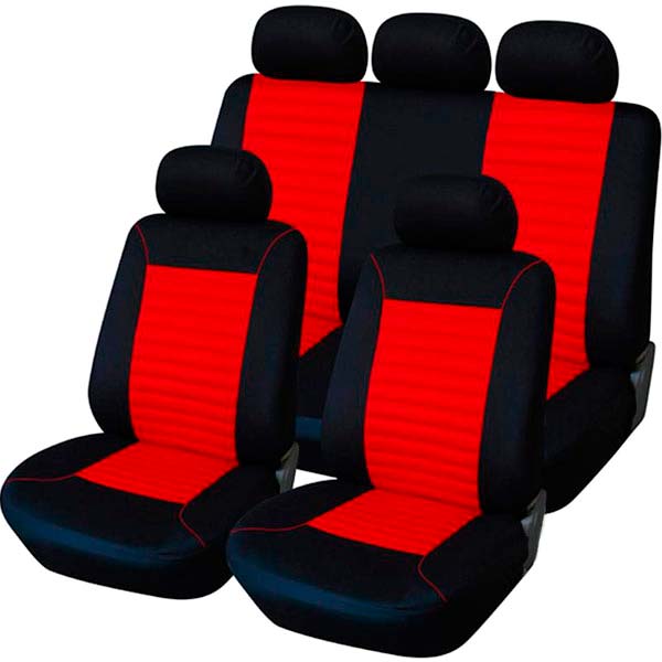 Комплект чохлів на сидіння універсал Auto Assistance АА1800-1 чорний із червоним