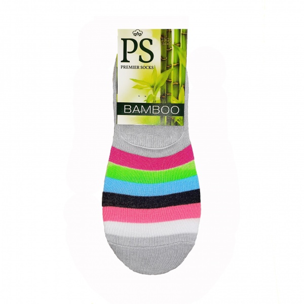 Носки женские Premier Socks 14В35/8В Бамбук р. 23-25 серый в полоску 