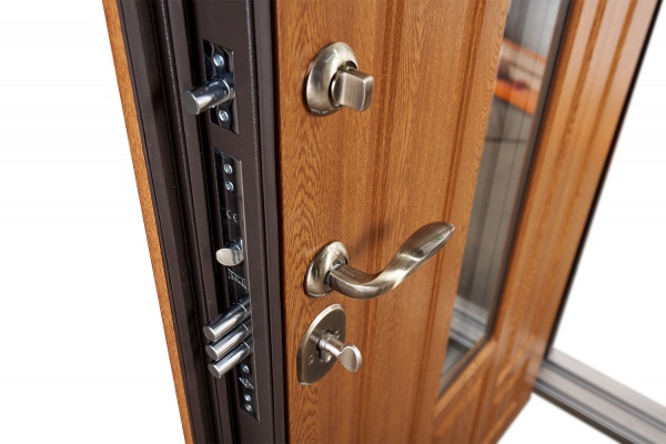 Дверь входная Abwehr стальные MG3 (487+487)(Vс)(СПЗ)(К25/ЗК) 096L(ЗД+РТ)+(ЗД) дуб золотой 2050x960 мм левая