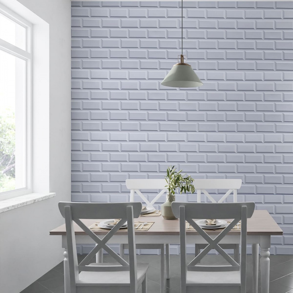 3D-панель з ПВХ Sticker Wall біла клінкерна цегла 960х480х4 мм (1431)