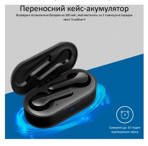 Навушники Promate Bluetooth 5 IPX5 black (trueblue-4.black) 