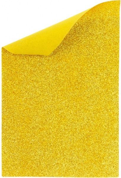 Флізелін з блискітками MX61881 20х30 см жовтий