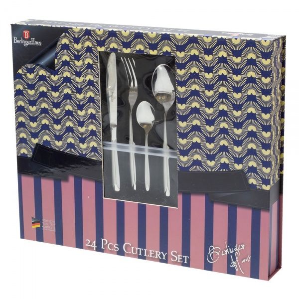 Набір столових приборів BLACK ROYAL Collection 24 предмети BH 2154A Berlinger