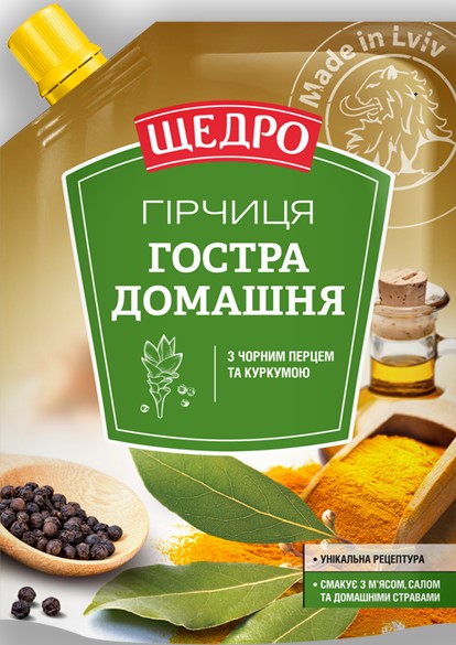 Гірчиця ЩЕДРО Гостра домашня 120 г