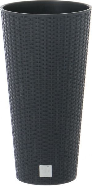 Горщик пластиковий Prosperplast Rato tubus 2 в 1 круглий 8л антрацит (77965-433) 