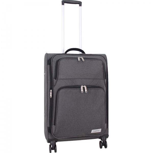 Чемодан Bagland М New 70 л серый меланж 3796924 