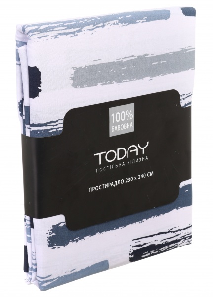 Простынь Brest 230x240 см белый с принтом Today 