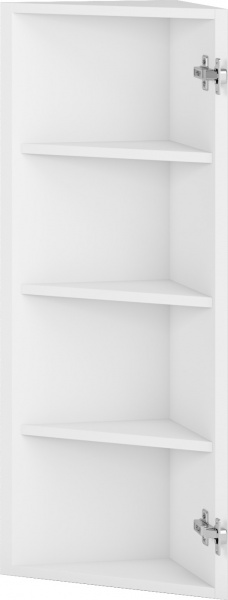 Шкаф верхний угловой 300x927x300 мм белый 