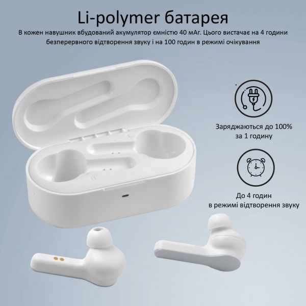 Наушники Promate trueblue-4.white white 