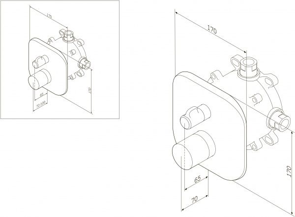 Смеситель для ванны/душа AM.PM Sensation F3085500