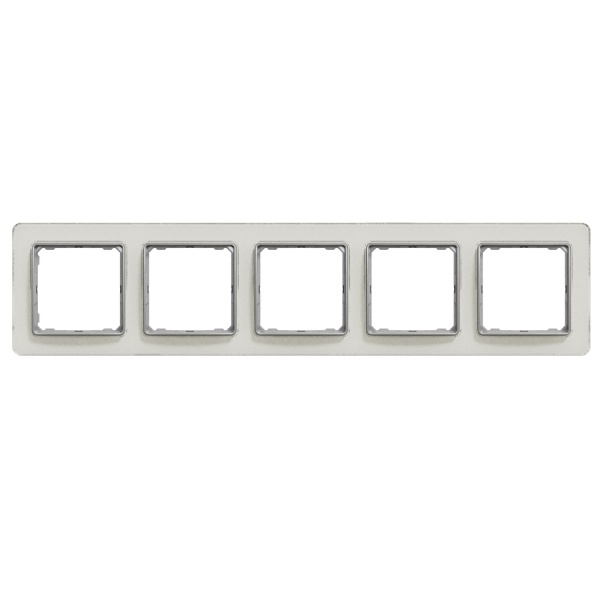Рамка пятиместная Schneider Electric Sedna Elements универсальная белое стекло SDD360805