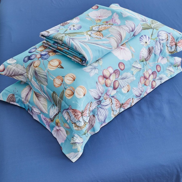 Комплект постільної білизни Merate сімейний блакитний La Nuit 