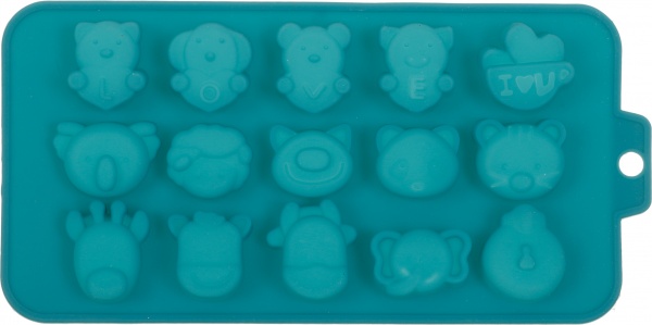 Форма для цукерок Magic Ring Зоо на 15 шт бірюза Flamberg Smart Kitchen