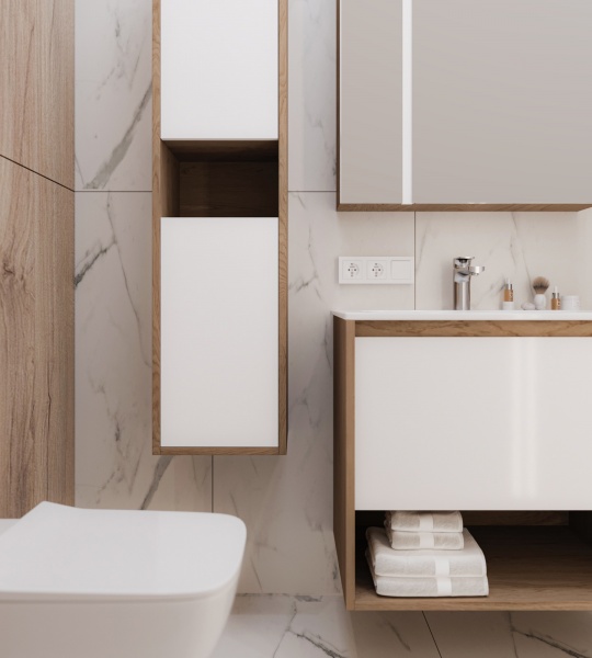 Тумба на ножках Сансервіс Джерси 60 с умывальником Элит 60