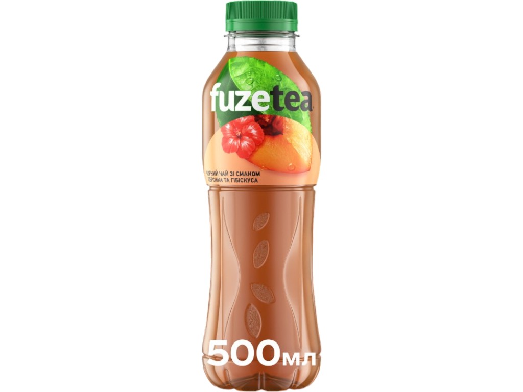 Чай Fuzetea холодный черный со вкусом персика и гибискуса 0,5 л — фото 1