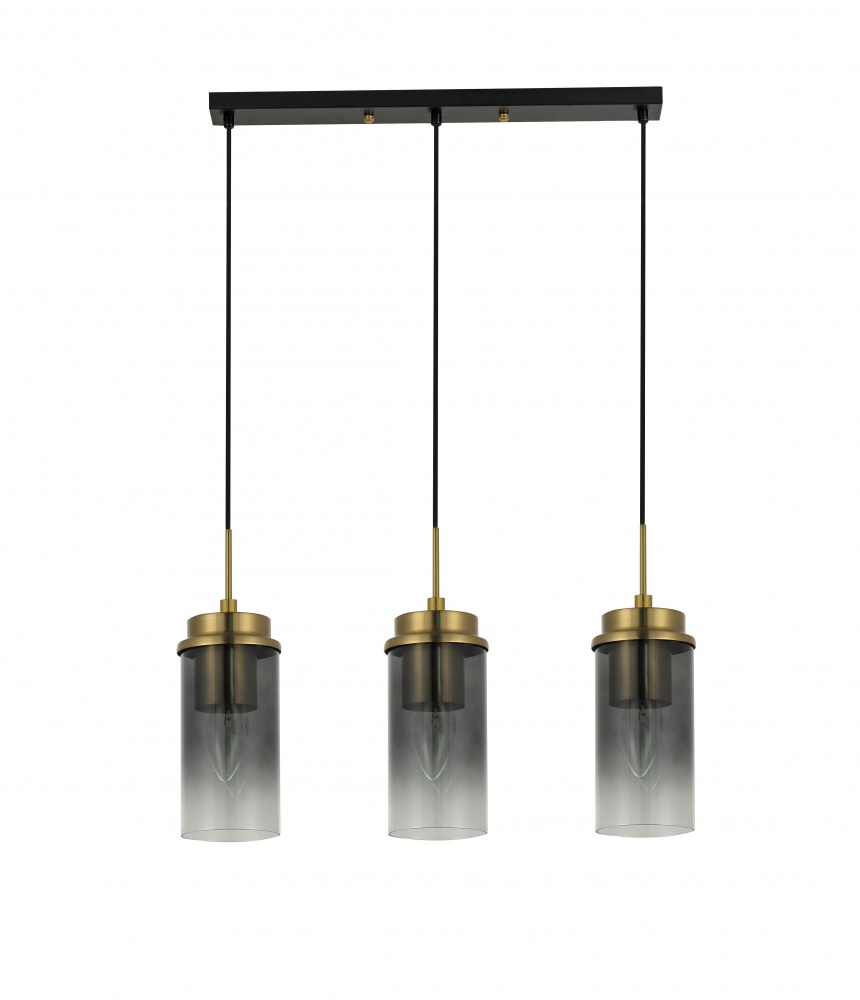 Підвіс Sensio Bresta 3x40 Вт E14 чорний/мідний LS-74662/3LB-E1440W