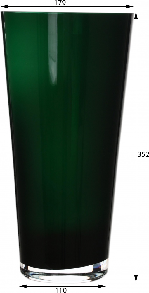 Ваза скляна Wrzesniak Glassworks Sofi 35 см зелений 17-1444