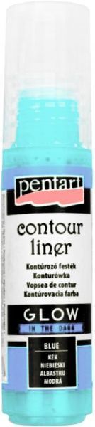 Контур универсальный голубой светлый 017499 Glow in the dark 1 цветов 20 мл