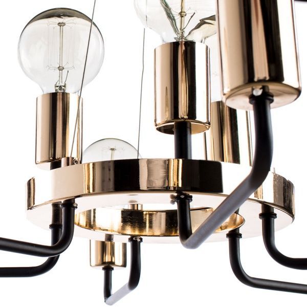 Люстра подвесная Arte Lamp Gelo A6001LM-9BK 9x40 Вт E27 черный 