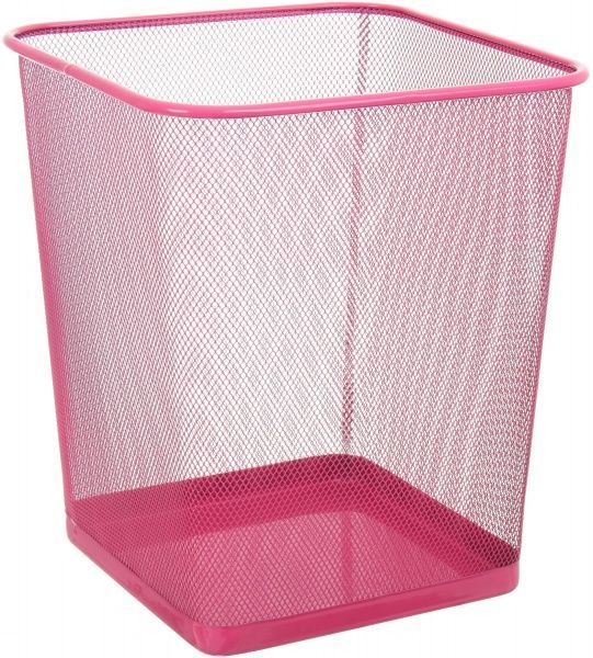 Корзина офисная для бумаги 26,5x26,5x31,5 см розовый 