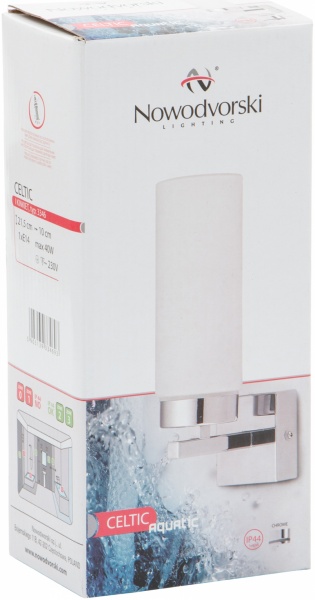 Подсветка для зеркал Nowodvorski CELTIC-I 40 Вт E14 IP 44 белый 3346 