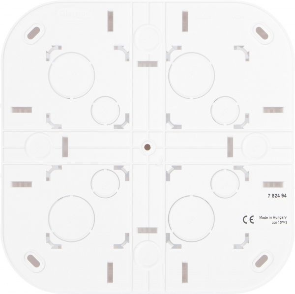 Установочный блок до 4 постов Legrand Quteo горизонтальная белый 782294
