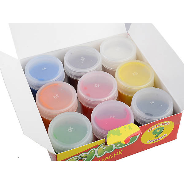 Краски гуашевые 9 кольорів 180 мл 321035 Гамма UA