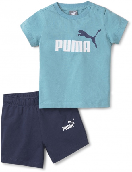 Комплект детской одежды Puma Minicats Tee & Shorts Set 84583961 р. 86 голубой