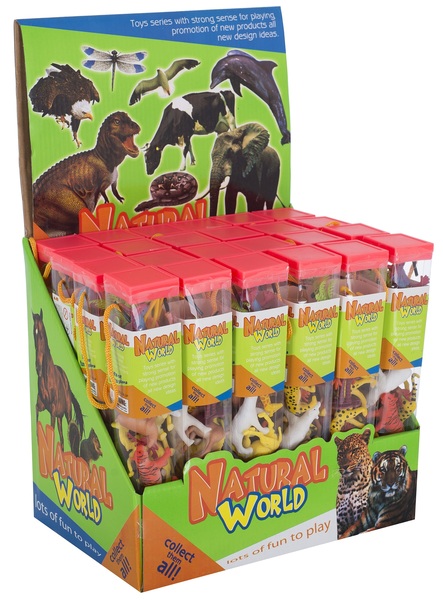 Набір фігурок DINGUA Дикі тварини 12 шт. у тубусі 