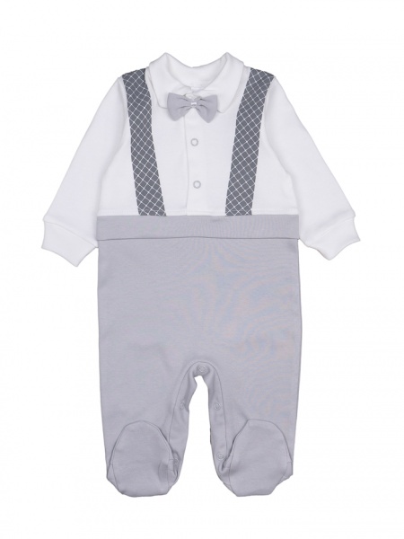 Комбінезон для хлопчика Bambinelli з підтяжками р.62 молочний 