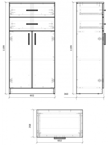 Книжкова шафа Грейд 3 2д2я Оптимал дуб сонома 