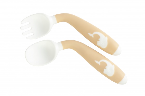 Набор для кормления Baby Team вилочка и ложечка с гибкой ручкой 6120