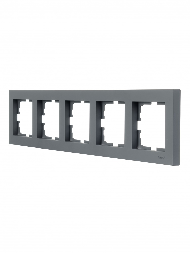 Рамка п'ятимісна Lezard Vesna горизонтальна шефілд грей 742-3400-150