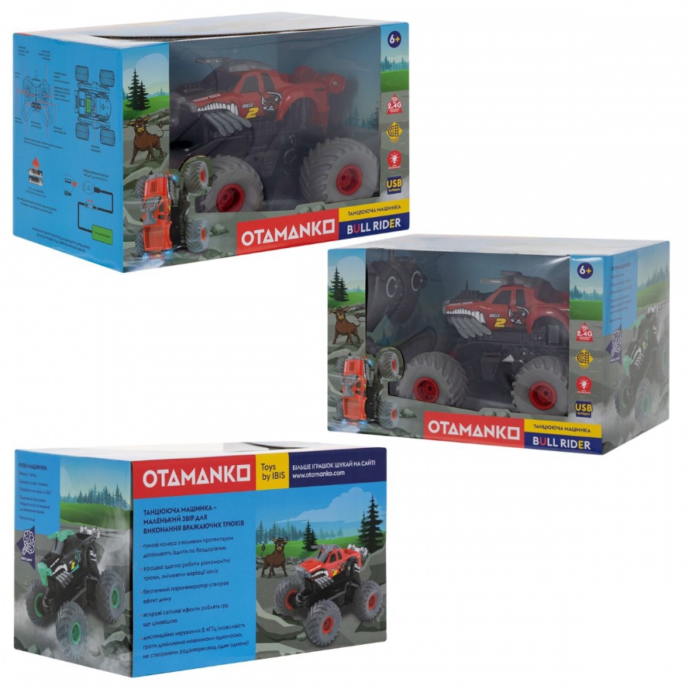 Іграшка на радіокеруванні OTAMANKO Танцювальна машинка BULL RIDER червона 532.02.47