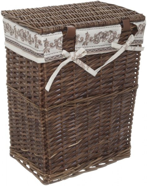 Корзина плетеная с текстилем 38х28х48 см HQ13-52AB-2 