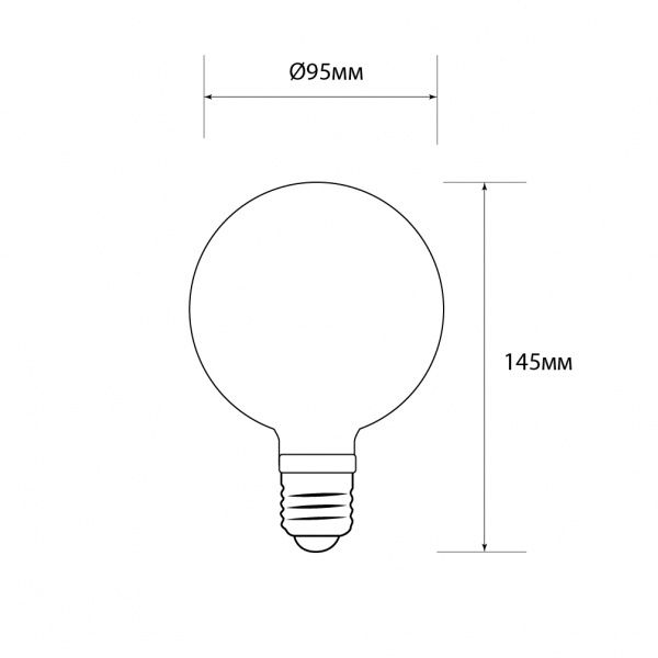 Лампа світлодіодна Светкомплект DECOsmd Gold G95 4 Вт E27 2000 К 220 В жовта 