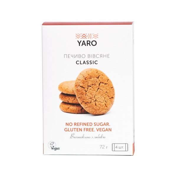 Печиво вівсяне YARO Classic 4 шт. 72 г 