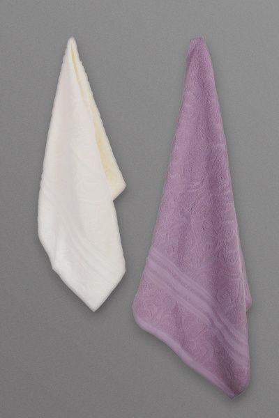 Набор полотенец Elza 2 шт айвори с розовым La Nuit 