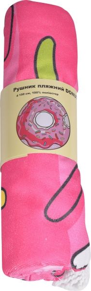 Полотенце пляжное Luna d-150 см Donut мульти 
