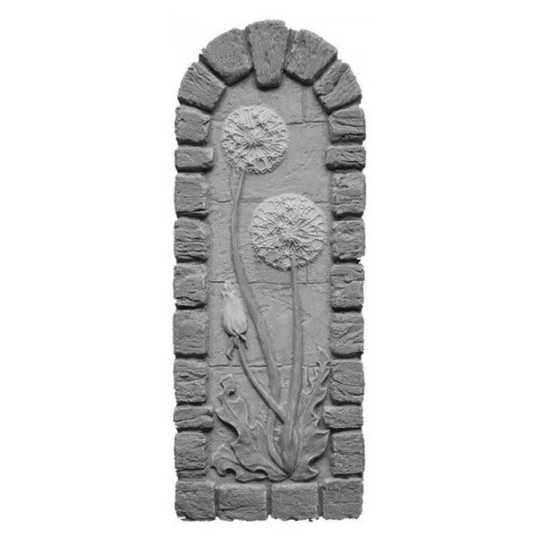 Декор гипсовый Одуванчик серебро