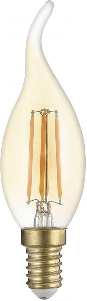 Лампа світлодіодна Hopfen FIL Amber CA35 4 Вт E14 2800 К 220 В жовта 